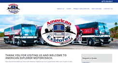 Desktop Screenshot of americanexplorermotorcoach.com