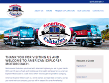 Tablet Screenshot of americanexplorermotorcoach.com